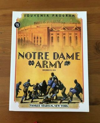 Notre Dame Vs.  Army College Football Program November 20,  2010 Yankee Stadium