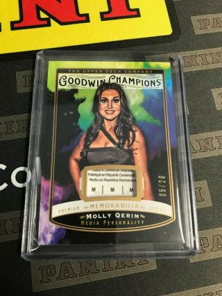 2019 Ud Goodwin Champions /20 Splash Of Color Molly Qerim Laundry Tag Relic Ssp