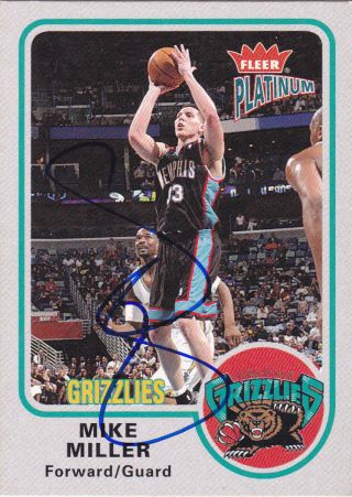Mike Miller Memphis Grizzlies Signed Card Heat Magic Denver Nuggets Cavaliers