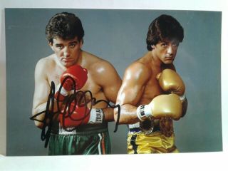 Gerry Cooney Authentic Hand Signed Autograph 4x6 Photo With Sylvester Stallone