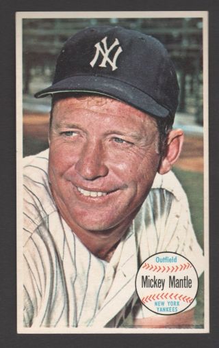 1964 Topps Giant 25 Mickey Mantle York Yankees Ex/mt Baseball Card