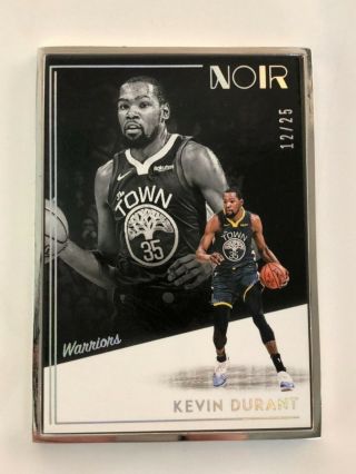 Kevin Durant 2018 - 19 Panini Noir Statement Edition Silver Frame 12/25 Warriors