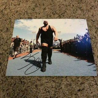 Big Show Signed Autographed 8x10 Photo Wwe Rare Outdoor Troops Ramp