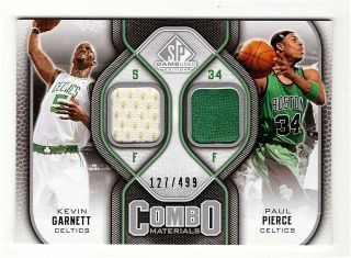 Kevin Garnett / Paul Pierce 2009 - 10 Ud Sp Game Combo Patch Card 127/499