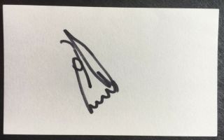 Ernie Els Hand Signed Autographed 3 X 5 Index Card - 4x Major Champion