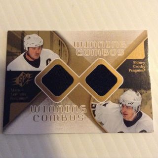 2007 Upper Deck Spx Winning Combos - Lemieux & Crosby Swatch Card Wc - Lc