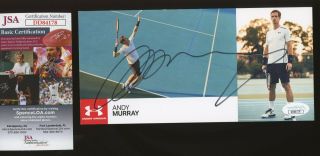 Andy Murray Tennis Signed Under Armour Promo Card Auto Autograph Jsa