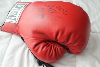 2005 Larry Holmes Autographed EVERLAST RED GLOVE 5