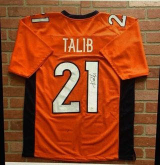 Aqib Talib Autographed Signed Jersey Nfl Denver Broncos Jsa Bowl