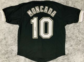Chicago Yoan Moncada Signed Black Jersey Autographed - Beckett Bas Auto