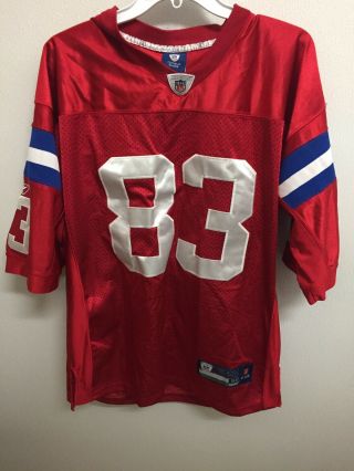 Wes Welker England Patriots Reebok Onfield Jersey Red Throwback Size 50 Sewn