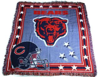 Vintage Chicago Bears The Northwest Company 47 " X 53 " Throw Blanket Made In Usa