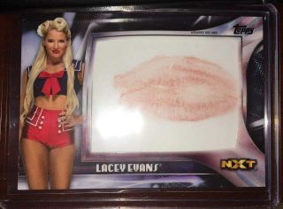 2019 Topps Wwe Road To Wrestlemania Lacey Evans Kiss Card Kc - Le /50