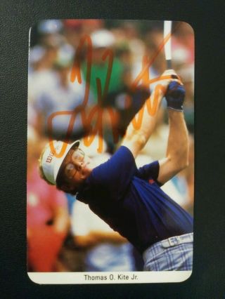 Tom Kite Signed Fax - Pax Golf Card Pga Auto Autograph
