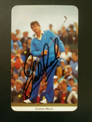 Graham Marsh Signed Fax - Pax Golf Card Pga Auto Autograph