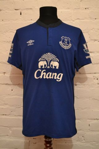 Everton Home Football Shirt 2014/2015 Soccer Jersey Trikot Umbro Mens L