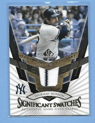 Thurman Munson - York Yankees - Game Jersey W/ Pin Stripe - Sweet Card