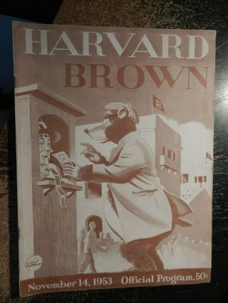 1953 Harvard Crimson Vs Brown Bears Ivy League College Football Program