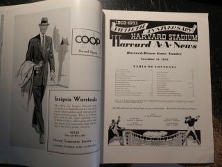 1953 HARVARD CRIMSON VS BROWN BEARS IVY LEAGUE COLLEGE FOOTBALL PROGRAM 2