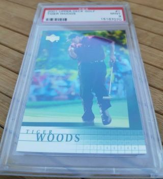 Psa 9 Graded 2001 Upper Deck Tiger Woods Rookie Rc Card