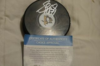 Sidney Crosby Penguins Signed Autographed Hockey Puck Certified