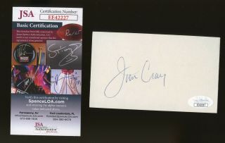 Jim Craig 1980 Usa Hockey Signed Index Card Auto Autograph Jsa