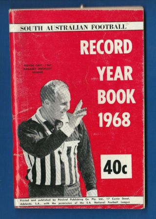 D496.  1968 South Australian Rules Football Year Book