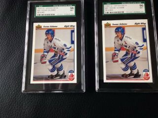 1991 - 92 Upper Deck Hockey Teemu Selanne Rookie Card 21 Sgc Graded 96