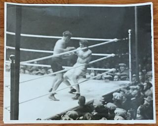 Boxing Vintage 1927 Jack Dempsey Vs Gene Tunney Press Photo Long Count Knockdown