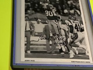 Autographed 80 Jerry Rice 49ers Signed 8x10 Photo 49ers Rare B&w Press Photo