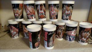 1992 USA Basketball Olympic Dream Team McDonalds Cups Complete Set of 12 NBA 5