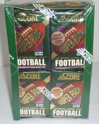 1993 Score Football Cards Complete Set Factory 34 Player Cards 1 Bonus