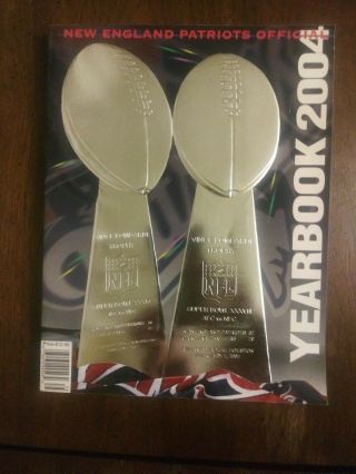 England Patriots 2004 Yearbook Bowl Tom Brady Bill Belichick