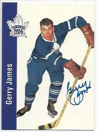 Gerry James Authentic Signed Autograph Missing Link Maple Leafs Nhl Hockey Card