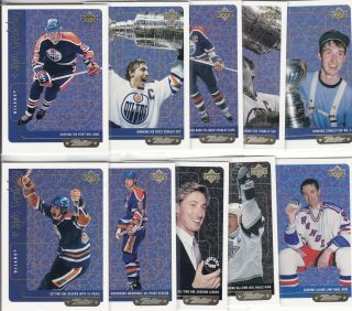 1999 - 00 99 - 00 Upper Deck Retro Epic Gretzky Wayne Gretzky 10 Card Insert Set