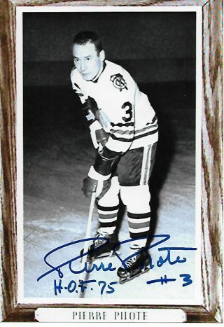 Pierre Pilote Authentic Signed Autograph Chicago Blackhawks Nhl 4x6 Hockey Photo