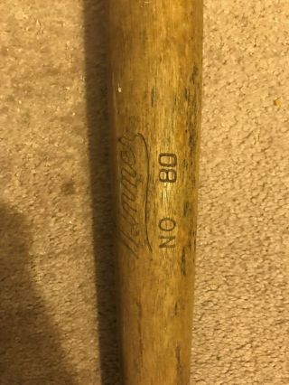 Vintage wooden baseball Bat Wimmer League NO 80 34 inches long 2