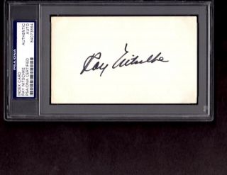 Ray Nitschke Green Bay Packers 3x5 Index Card Signed Auto Autograph Psa/dna