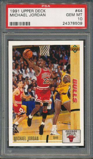 1991/92 Upper Deck 44 Michael Jordan Psa Gem 10 8509