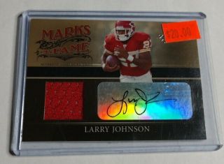 Larry Johnson - 2006 Absolute - Marks Of Fame - Autograph Jersey - 7/100