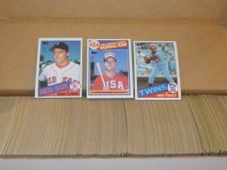 1985 Topps Baseball Complete Set 792 Cards W/ Mcgwire Rc,  Clemens Rc 876