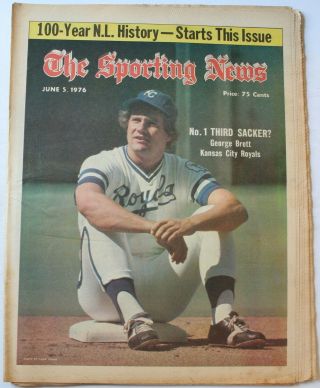 1976 Sporting News George Brett Kansas City Royals Cover June 5