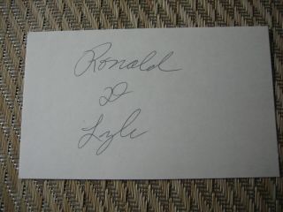 Ron Lyle Autographed 3x5 Heavyweight Boxer D.  11