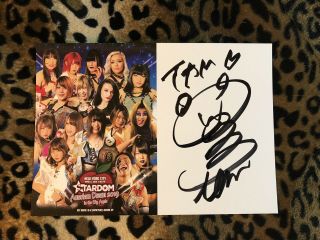 Tam Nakano Signed Stardom American Dream 2019 Card Io Shirai Hana Kimura Nxt