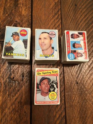 (400) 1969 Topps Baseball Starter Set W/dupes $1200,  Bv