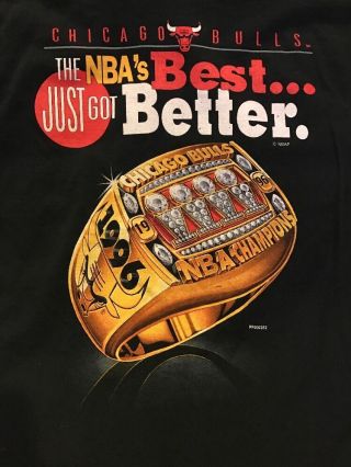 Vintage 1996 Chicago Bulls Ring Tshirt Size Xl Nba Pro Player Jordan Pippen