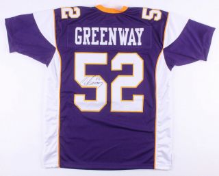 Chad Greenway Signed Minnesota Vikings Jersey (tse) Pro Bowl Linebacker Iowa