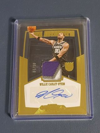 Willie Cauley - Stein Auto Patch Kings 5/10 2018 - 19 Dominion Gold Ud Wildcats