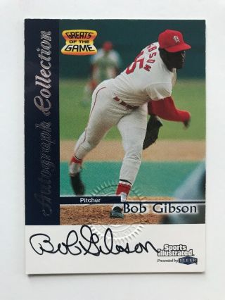 Bob Gibson - 1999 Sports Illustrated Greats Of The Game Autographs