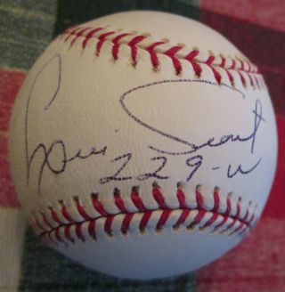 Luis Tiant Auto Signed Official M.  L.  Baseball Boston Red Sox With